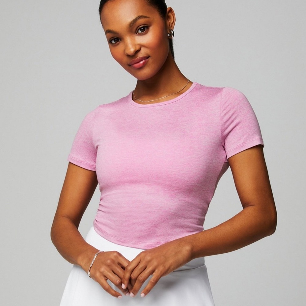 Fabletics Dry-Flex Open Back Twist Tee, Size XL